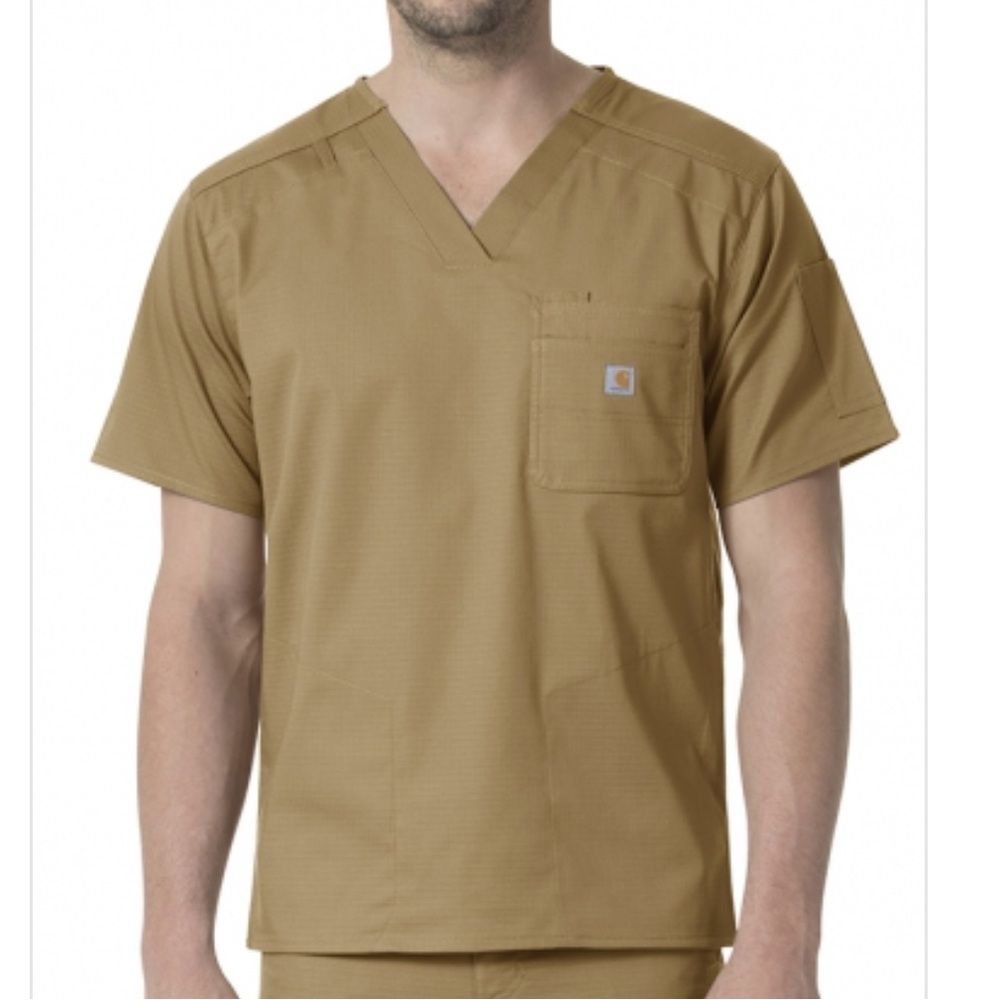 Carhartt Ripstop Rugged Flex Men's Scrub Top Dijon 2XL NWT